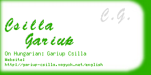 csilla gariup business card
